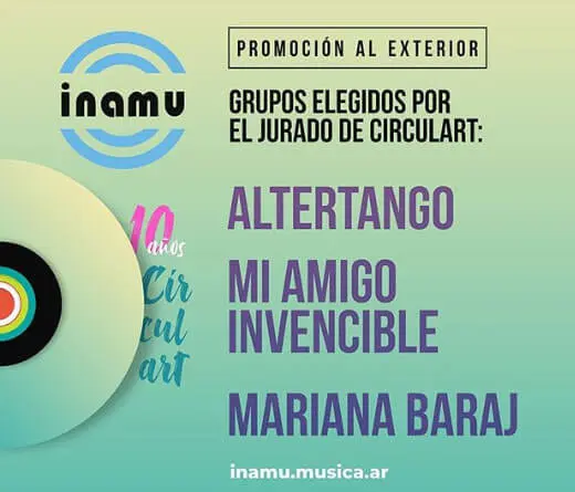 INAMU dio a conocer los msicos seleccionados para participar de Circulart 2019 en Colombia.